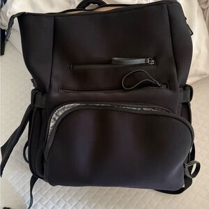 cloud island Black Diaper Bag Backpack with Front Pocket